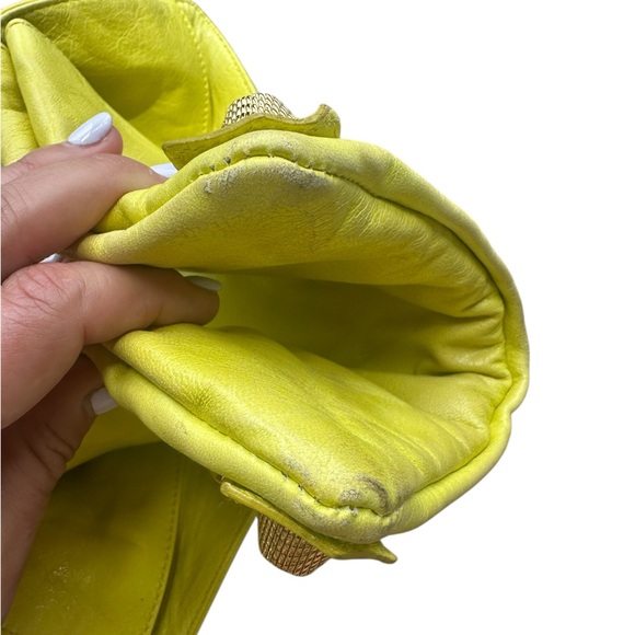 Balenciaga Yellow Leather Classic Giant 12 Hardware Envelope Clutch - Picture 5 of 13
